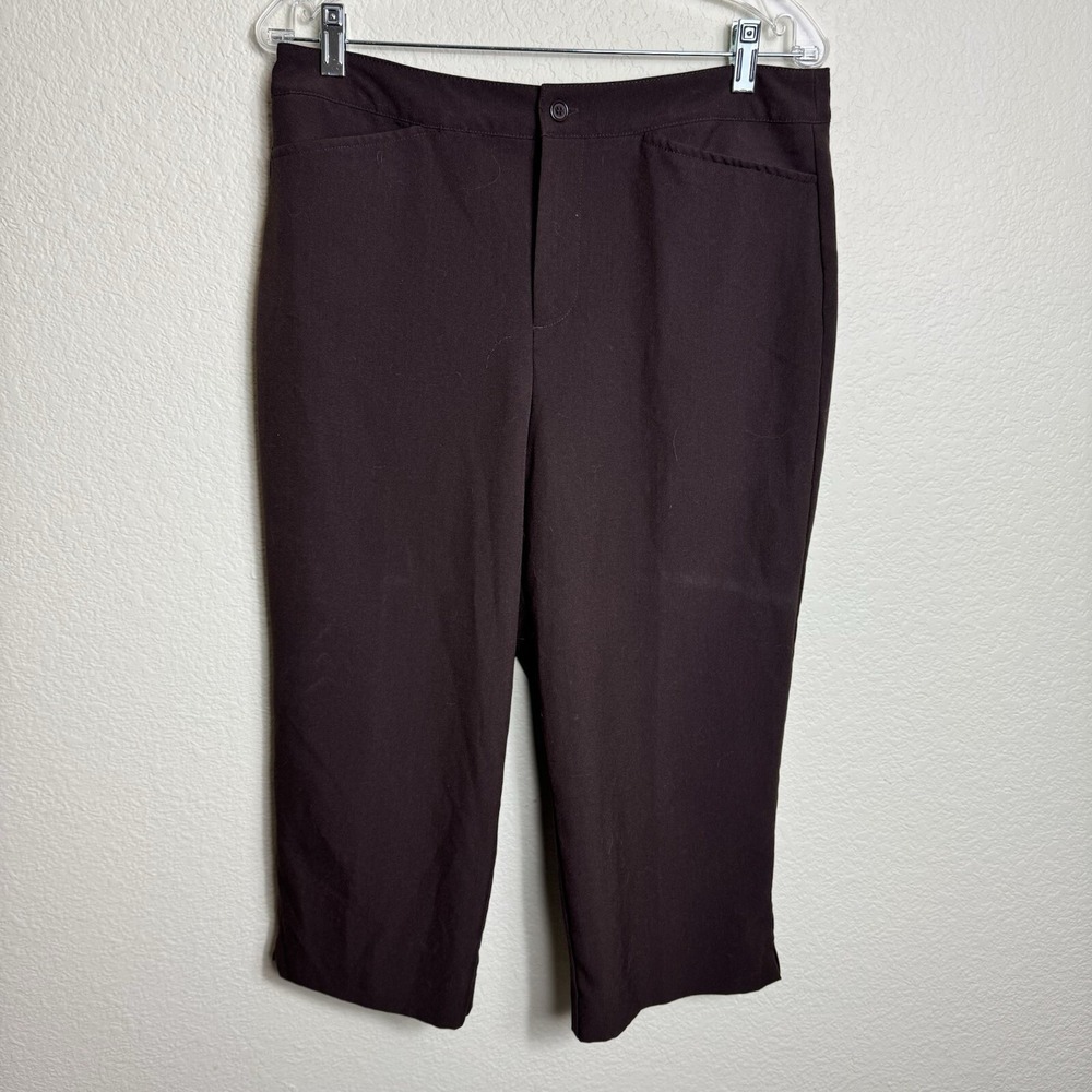 Christopher Banks Women's Cropped Pant Size 10 Brown Front‎ Pockets